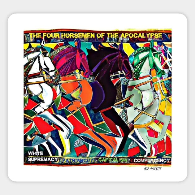 Four Horsemen of the Apocalypse - Front Sticker by WarriorGoddessForTheResistance